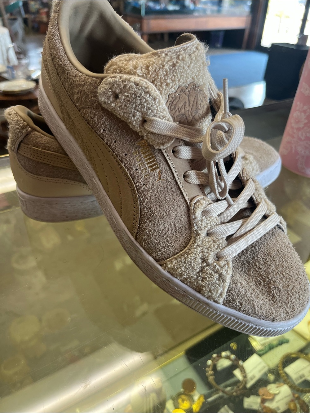 Puma High Court Suede and terry/sherpa Sneakers